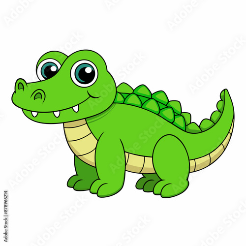 Alligator colorful vector, and illustration white background 