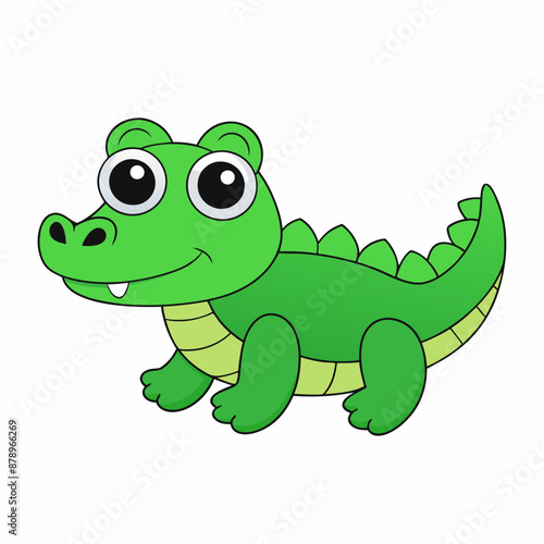 Alligator  colorful vector, and illustration  white background 