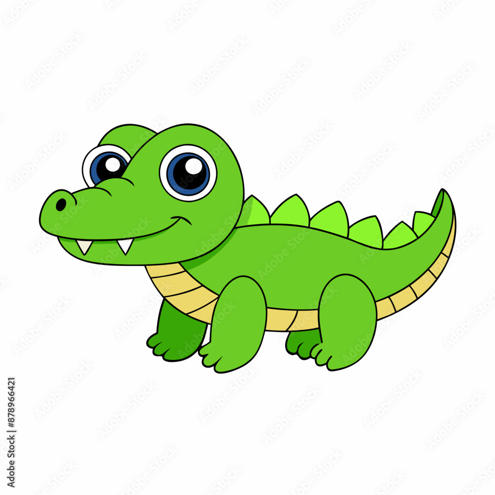 Fototapeta premium Alligator colorful vector, and illustration white background