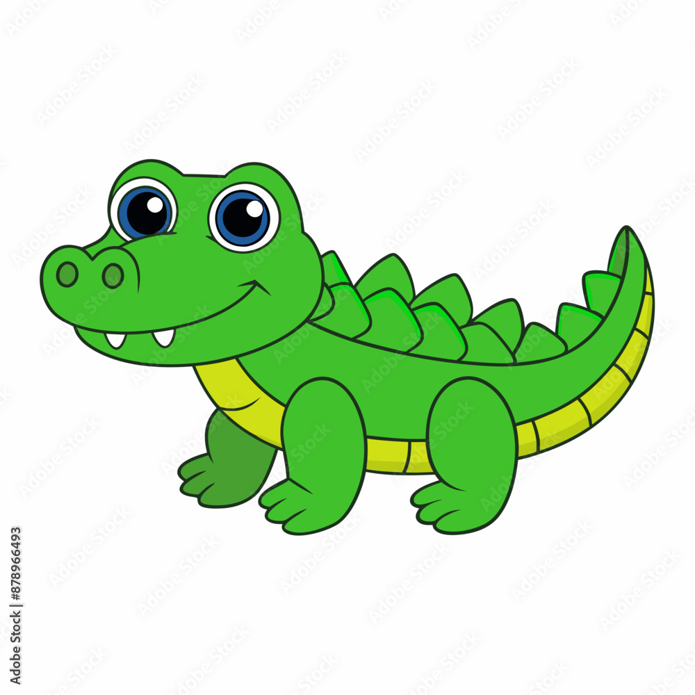 Fototapeta premium Alligator colorful vector, and illustration white background 
