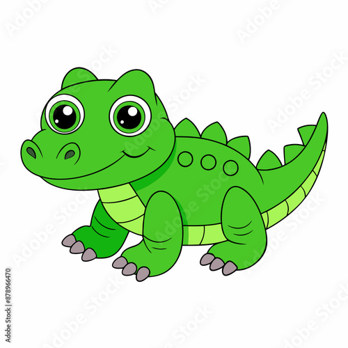 Alligator  colorful vector, and illustration  white background 