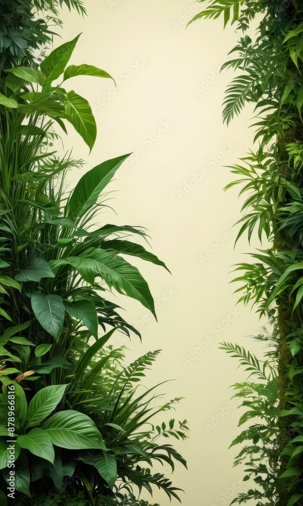Green Leaf Frame with White Background. Green Leaf Frame with White Background.