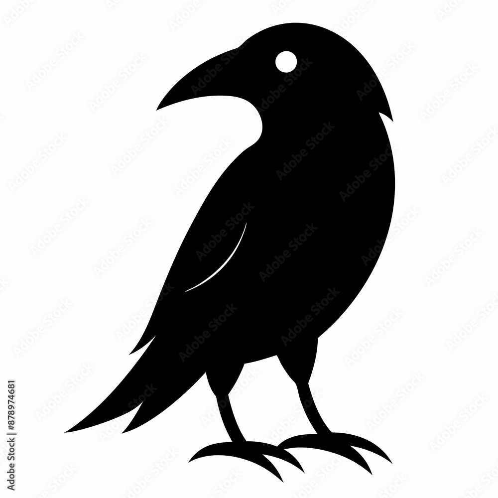Fototapeta premium Crow silhouette vector art illustration