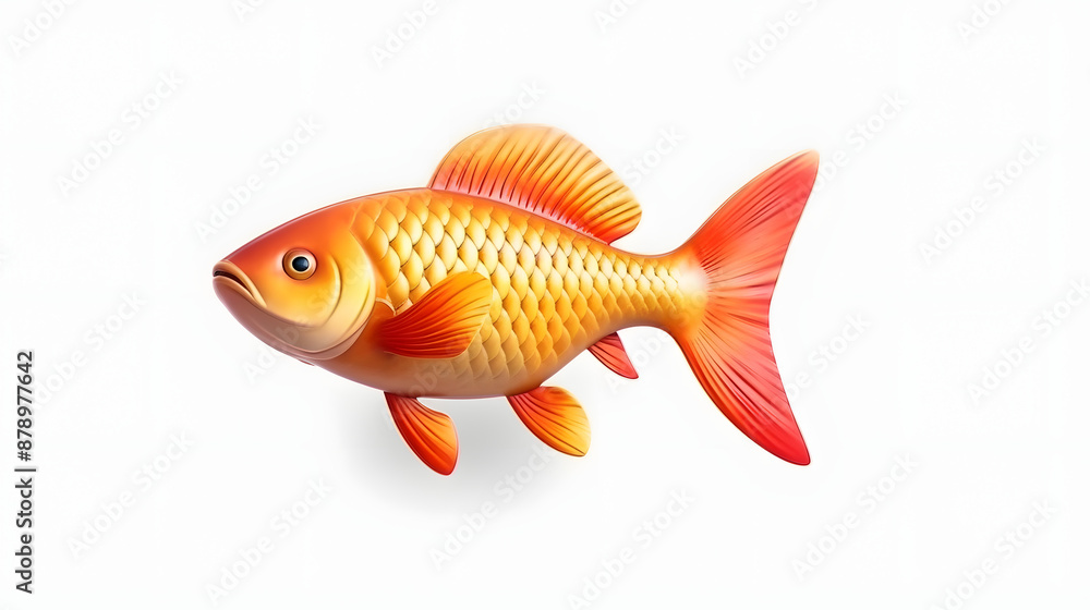 Carp fish 3d cartoon style Carp fish 3d cartoon style