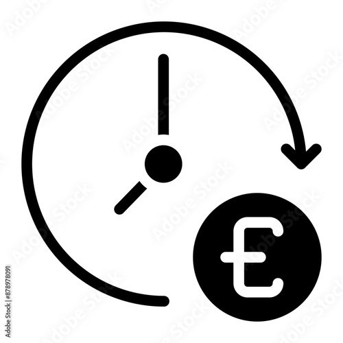 time glyph icon