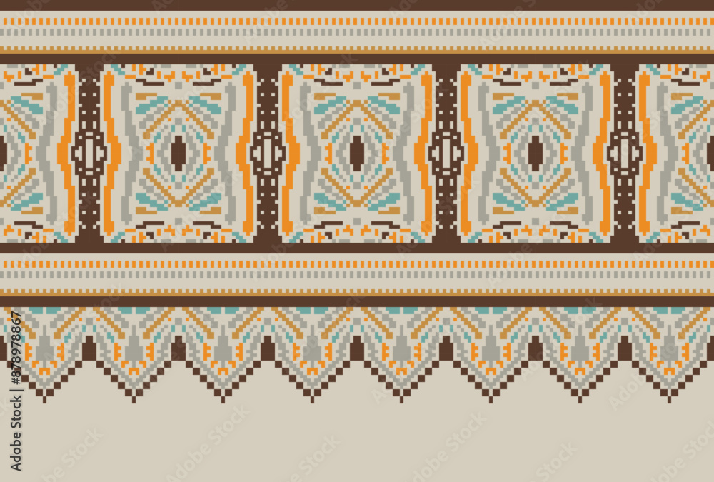 Seamless pattern in tribal, folk embroidery, and Mexican style. Aztec geometric art ornament print.Design for carpet, wallpaper, clothing, Seamless pattern in tribal, folk embroidery, and Mexican style. Aztec geometric art ornament print.Design for carpet, wallpaper, clothing,