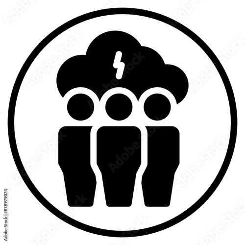 brainstorm glyph icon