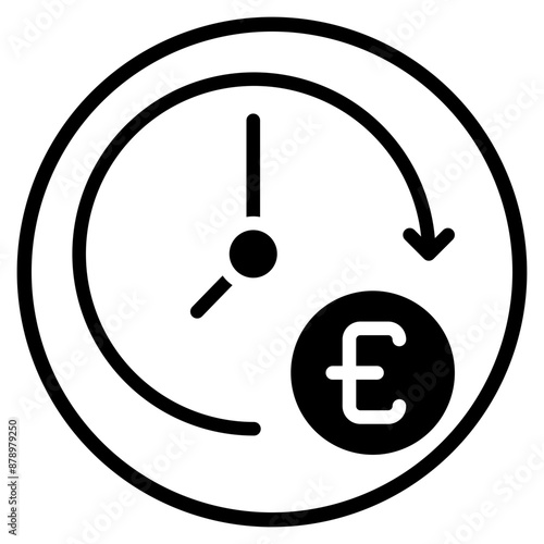 time glyph icon