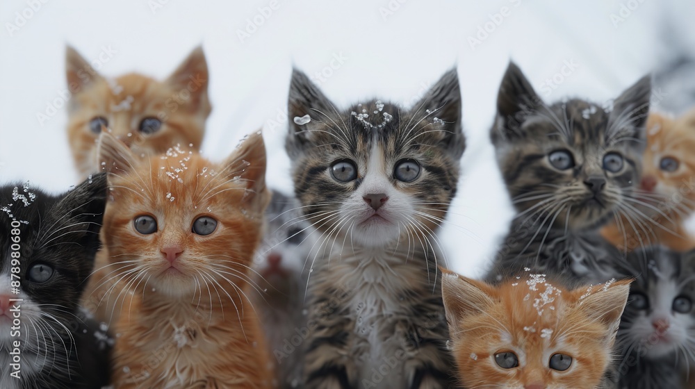 a group of cute kittens a group of cute kittens