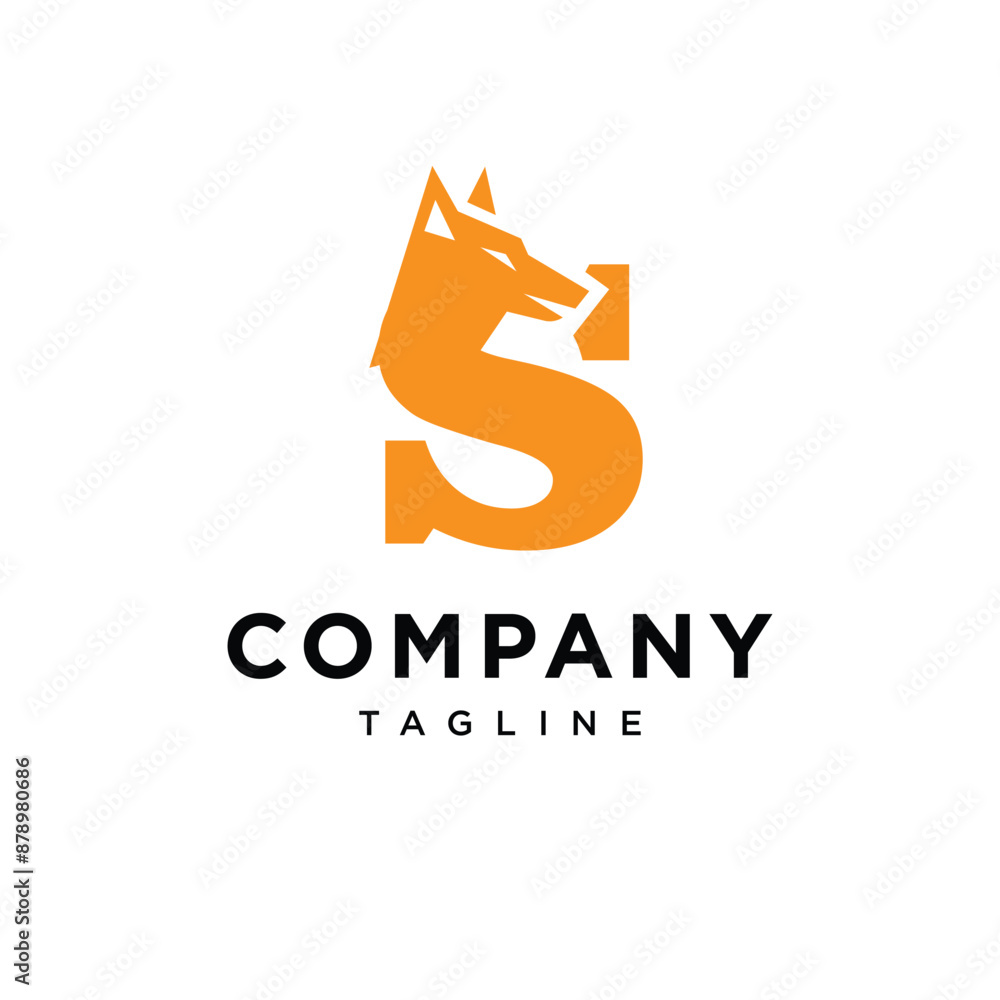 Letter S Wolf Logo Icon Vector Template Letter S Wolf Logo Icon Vector Template