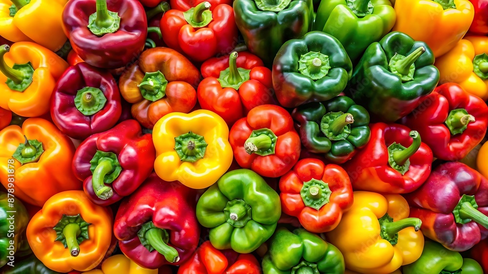 Colorful Bell Peppers Close Up. Colorful Bell Peppers Close Up.