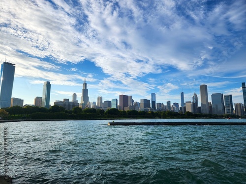 city skyline and waterfront