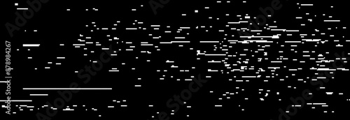 TV static noise texture. Glitch vhs pixel noise wallpaper. Lost or bad signal concept. Random rippled video tape background. Image distortion distressed backdrop effect. Vector 
