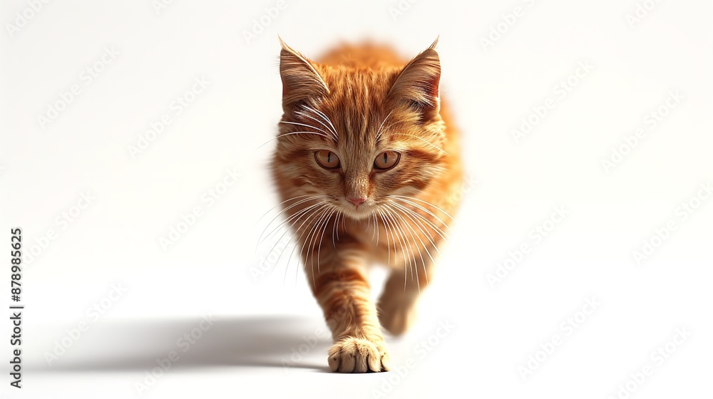Obraz premium A cat on a white background