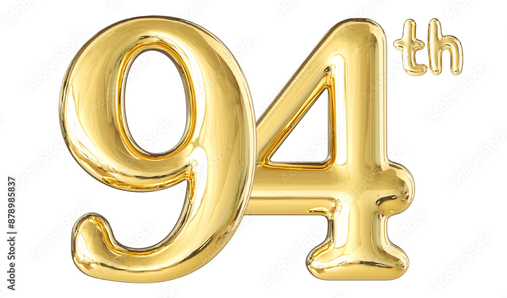 94th Anniversary Gold Number 3D 94th Anniversary Gold Number 3D