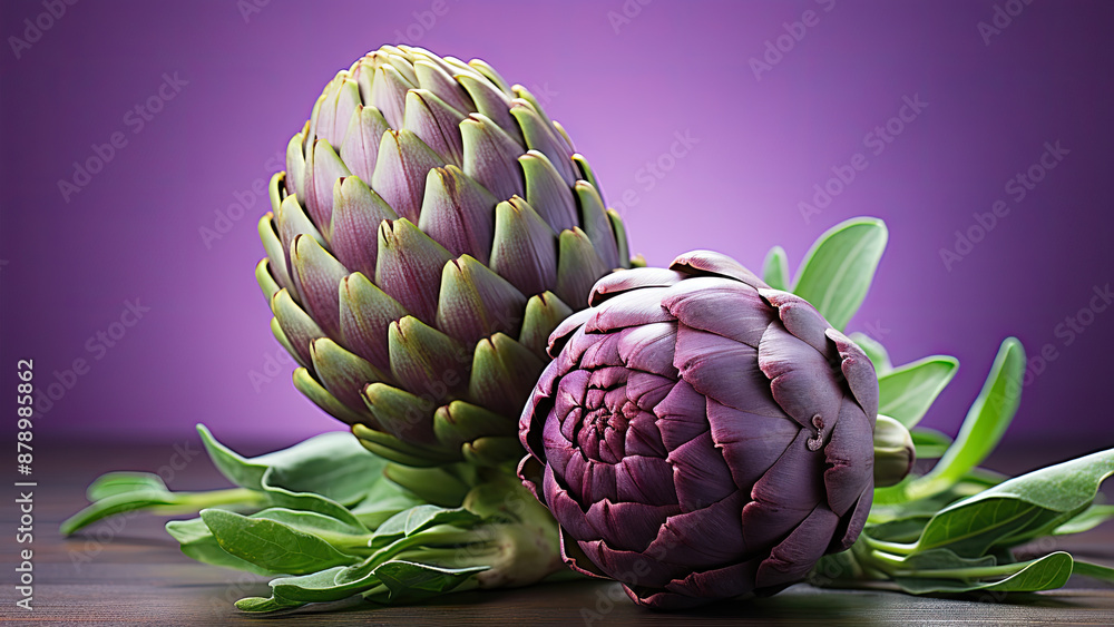 Obraz premium A artichoke with empty background. Created with generative AI