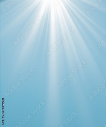 Wallpaper Mural Sunbeam through the haze on blue sky, vertical Torontodigital.ca