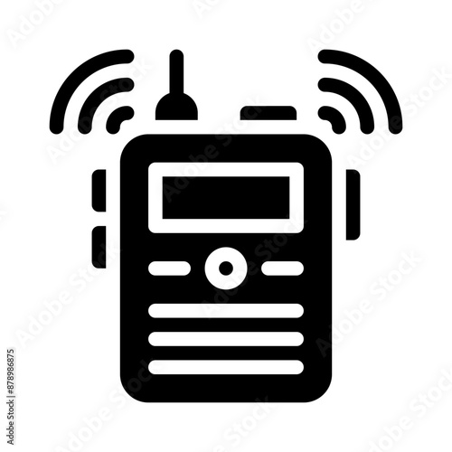 walkie glyph icon