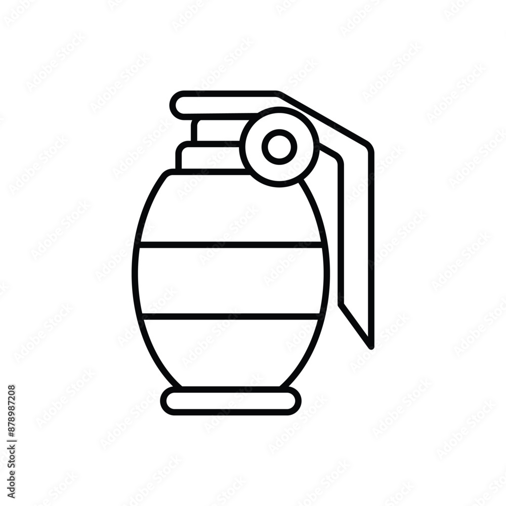 grenade icon design with white background stock illustration
