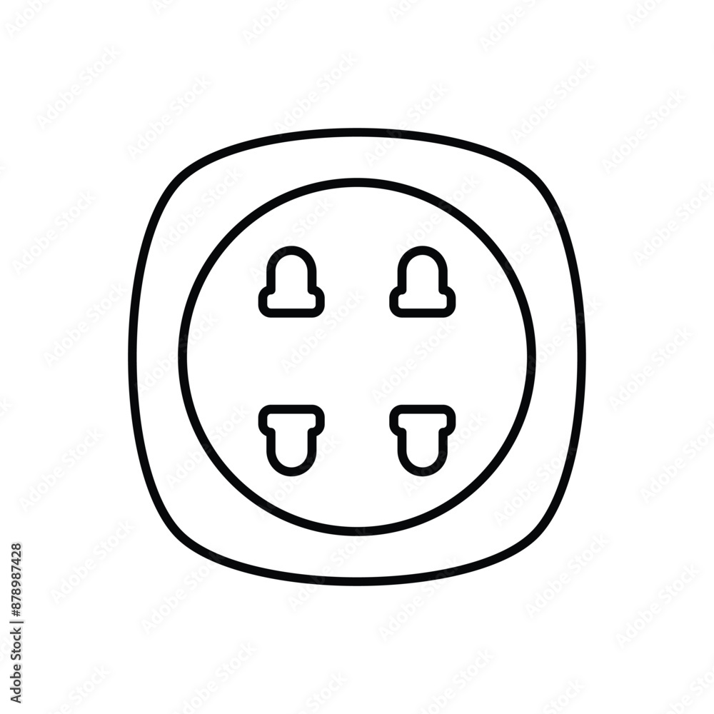 socket icon design with white background stock illustration socket icon design with white background stock illustration