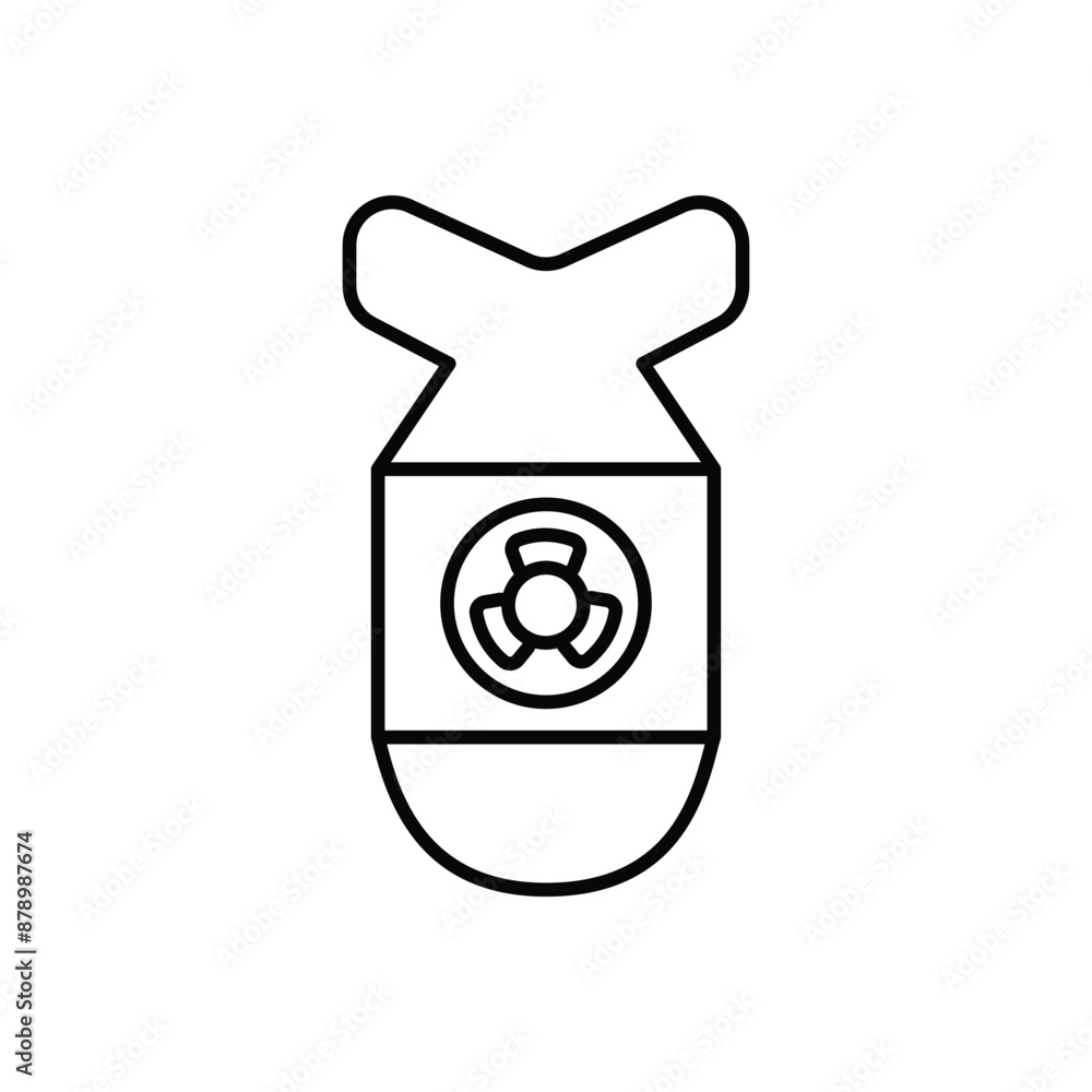 nuclear bomb icon design with white background stock illustration nuclear bomb icon design with white background stock illustration