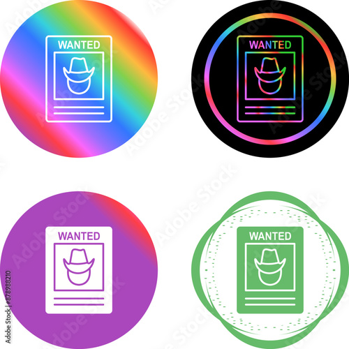 Wanted Poster Vector Icon