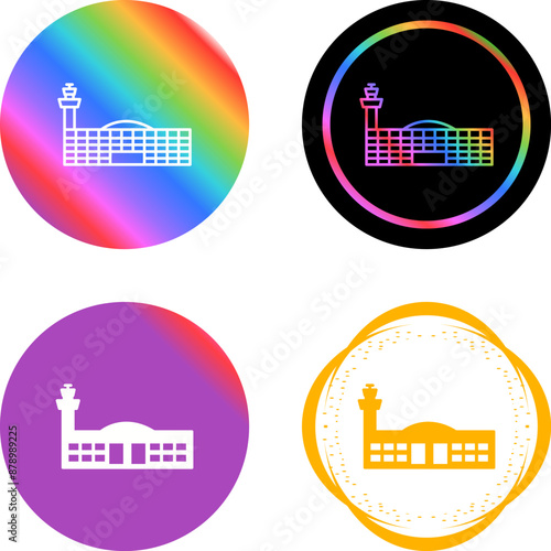 Airport Building Vector Icon