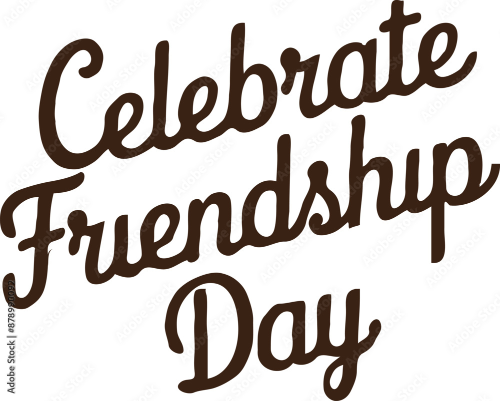 Fototapeta premium Celebrate friendship day t-shirt design vector art illustration