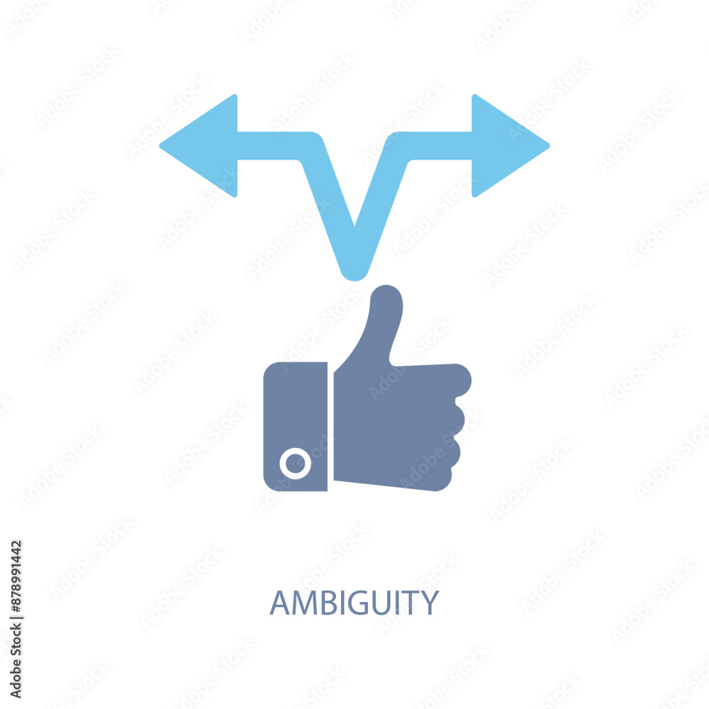 ambiguity concept line icon. Simple element illustration. ambiguity concept outline symbol design. ambiguity concept line icon. Simple element illustration. ambiguity concept outline symbol design.