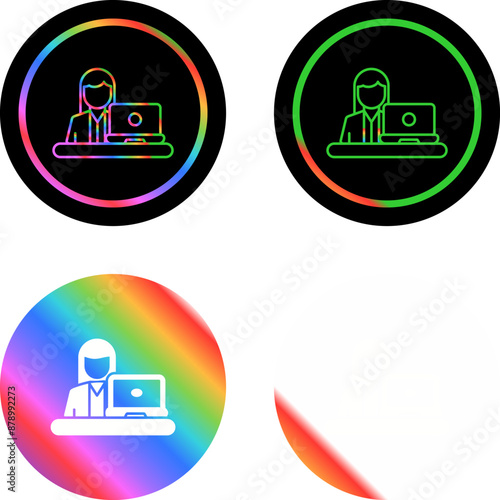 Telecommuting Vector Icon