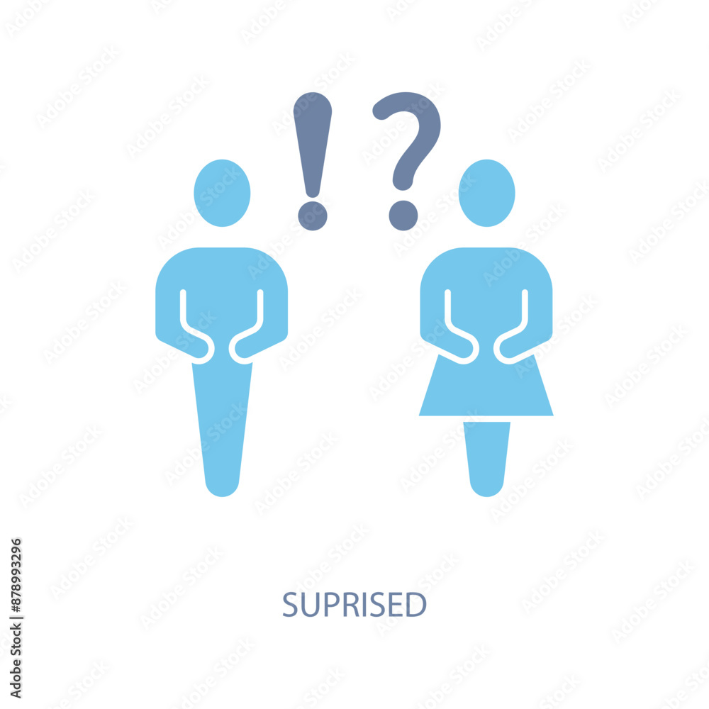suprised concept line icon. Simple element illustration. suprised concept outline symbol design. suprised concept line icon. Simple element illustration. suprised concept outline symbol design.