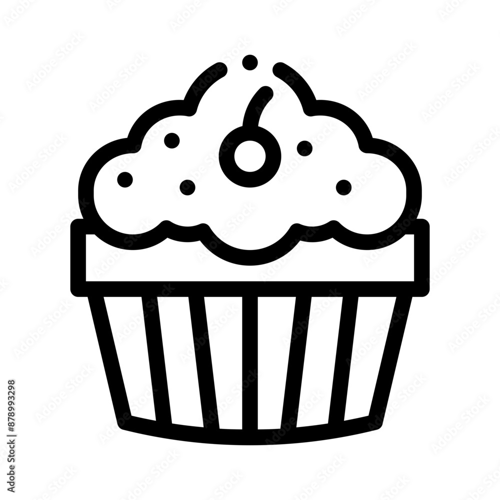 cupcake line icon cupcake line icon