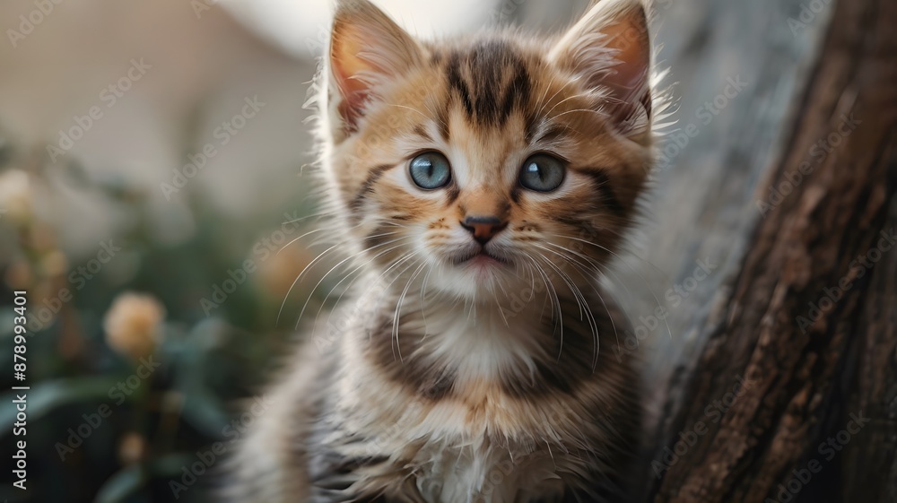 Adorable Kitten with Blue Eyes. Adorable Kitten with Blue Eyes.