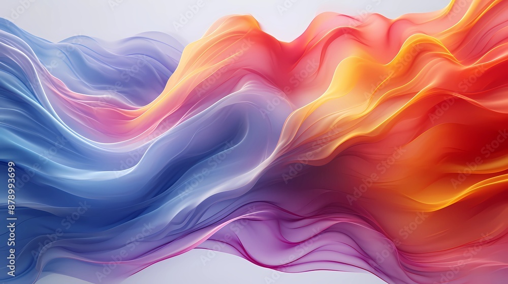 Obraz premium Abstract Colorful Flowing Waves.