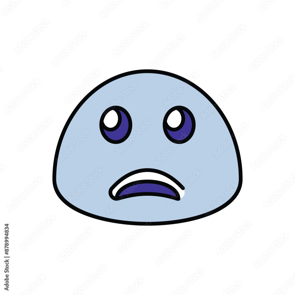 Obraz premium Disappointment icon design with white background stock illustration