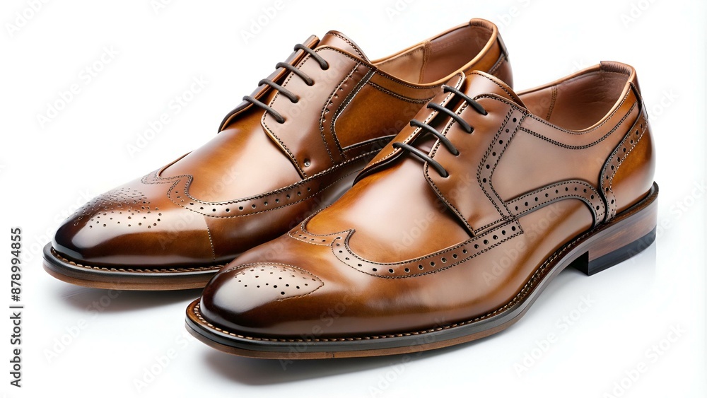 Men's classic brown shoes. Men's classic brown shoes.