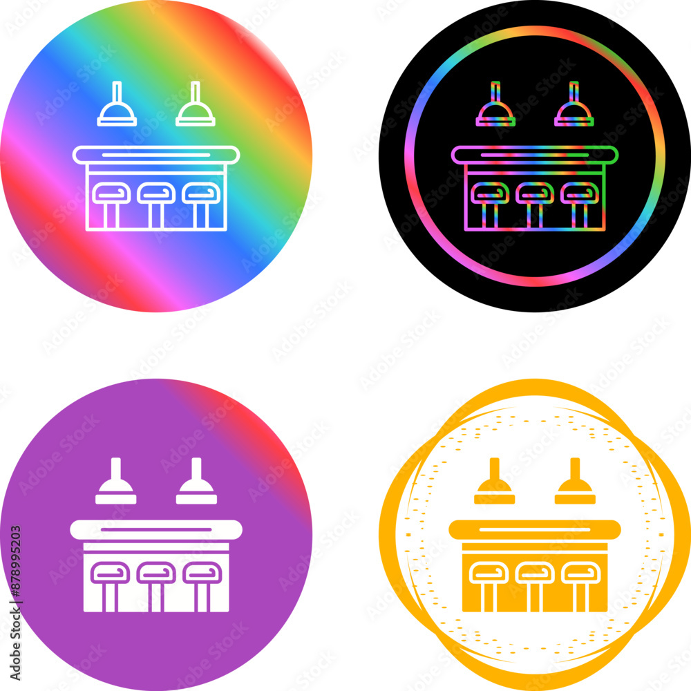 Naklejka premium Bar Counter Vector Icon