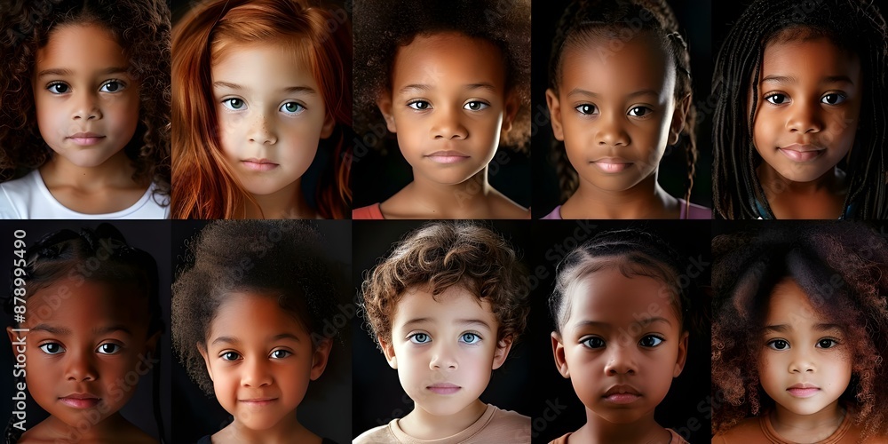 Embracing the beauty and innocence of diverse black children's skin tones. Concept Black Children, Skin Tones, Beauty, Diversity, Innocence Embracing the beauty and innocence of diverse black children's skin tones. Concept Black Children, Skin Tones, Beauty, Diversity, Innocence