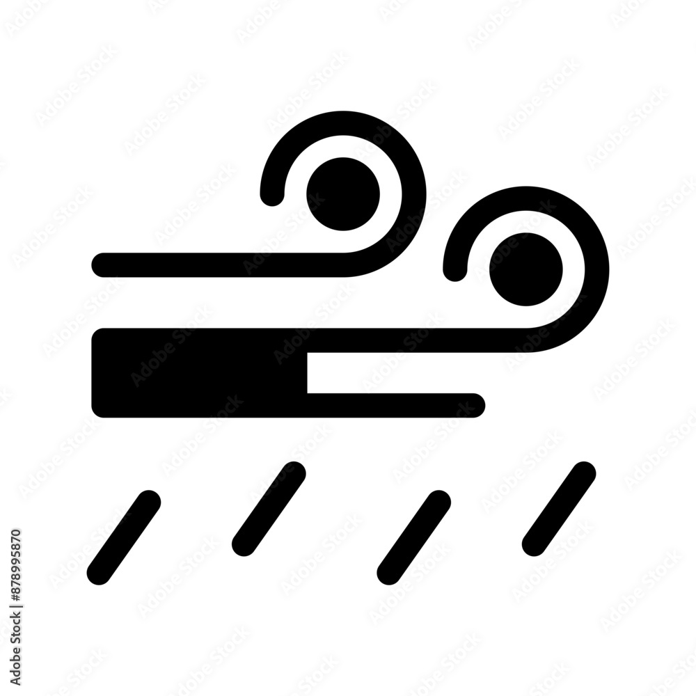 Wind Rain Icon Vector Symbol Design Illustration Wind Rain Icon Vector Symbol Design Illustration