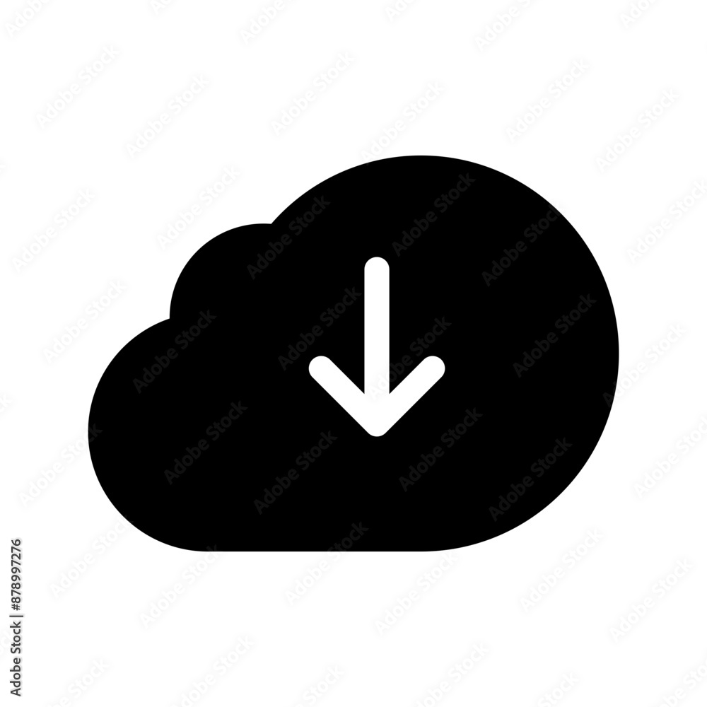Cloud Download Icon Vector Symbol Design Illustration Cloud Download Icon Vector Symbol Design Illustration