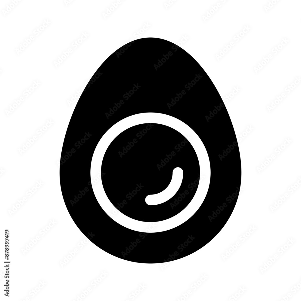 Egg Half Icon Vector Symbol Design Illustration Egg Half Icon Vector Symbol Design Illustration