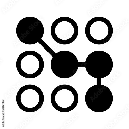 Pattern Lock Icon Vector Symbol Design Illustration