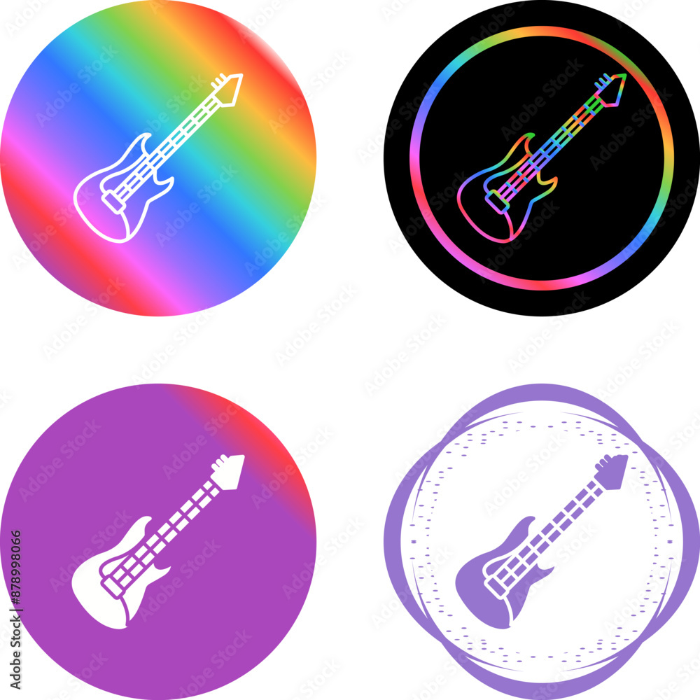 Naklejka premium Electric Guitar Vector Icon