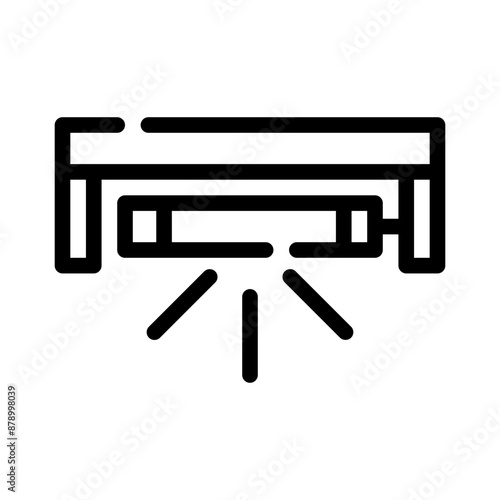 fluorescent light line icon