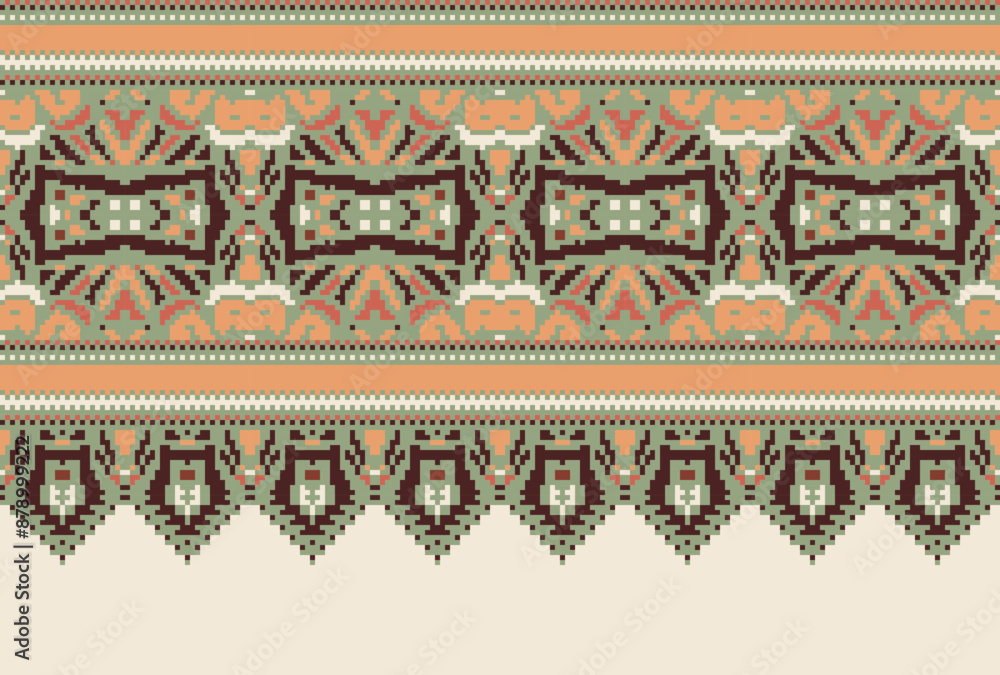 Pixel Tribal striped seamless pattern. Aztec geometric black-white background. Can be used in fabric design for clothes, accessories, decorative paper, wrapping, Pixel Tribal striped seamless pattern. Aztec geometric black-white background. Can be used in fabric design for clothes, accessories, decorative paper, wrapping,