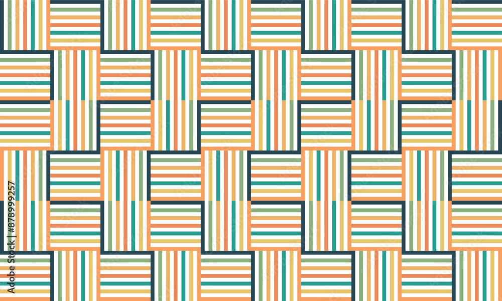 beige, orange, pink, green and black parquet background, strip in parquet seamless repeat style design for fabric printing or wallpaper or background, chessboard, square checkerboard beige, orange, pink, green and black parquet background, strip in parquet seamless repeat style design for fabric printing or wallpaper or background, chessboard, square checkerboard
