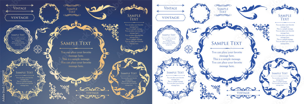 オシャレなフレームデザインセット