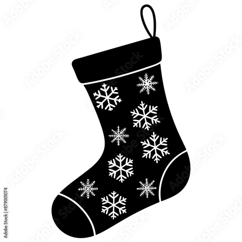 create a  black Christmas Stockings vector, Christmas, sock, stocking