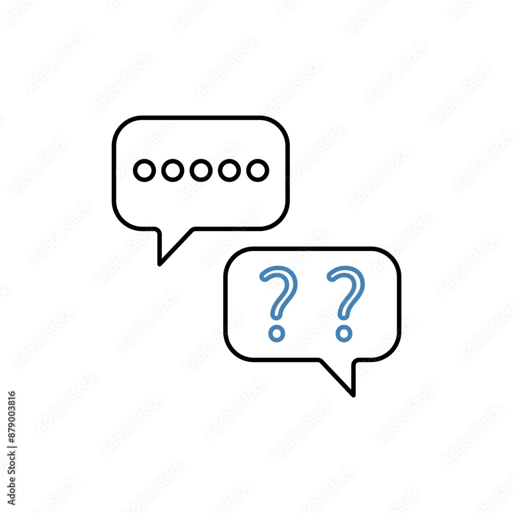 question concept line icon. Simple element illustration. question concept outline symbol design. question concept line icon. Simple element illustration. question concept outline symbol design.