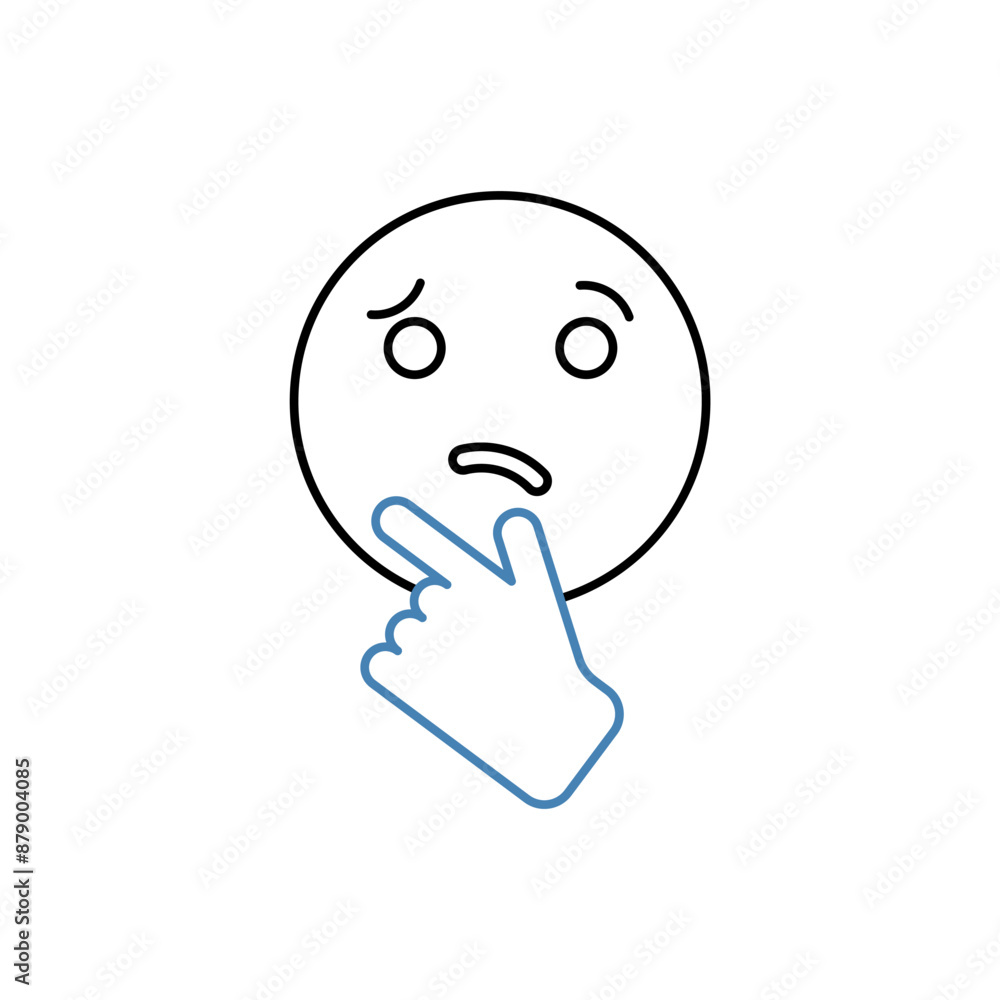 skeptical concept line icon. Simple element illustration. skeptical concept outline symbol design. skeptical concept line icon. Simple element illustration. skeptical concept outline symbol design.